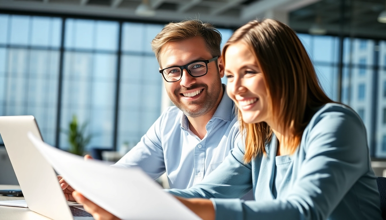 Headhunter Ingenieure engagiert mit Kandidaten in einer modernen Büroumgebung.