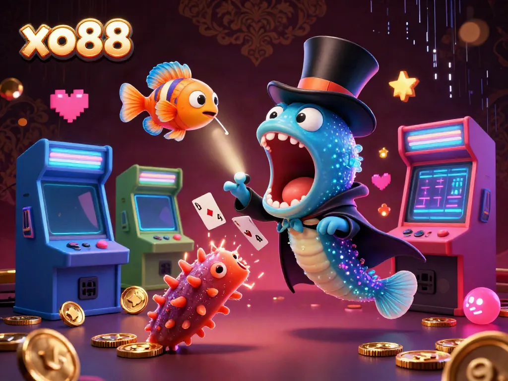 Experience thrilling online gaming with xo88 featuring vibrant characters and dynamic casino elements.