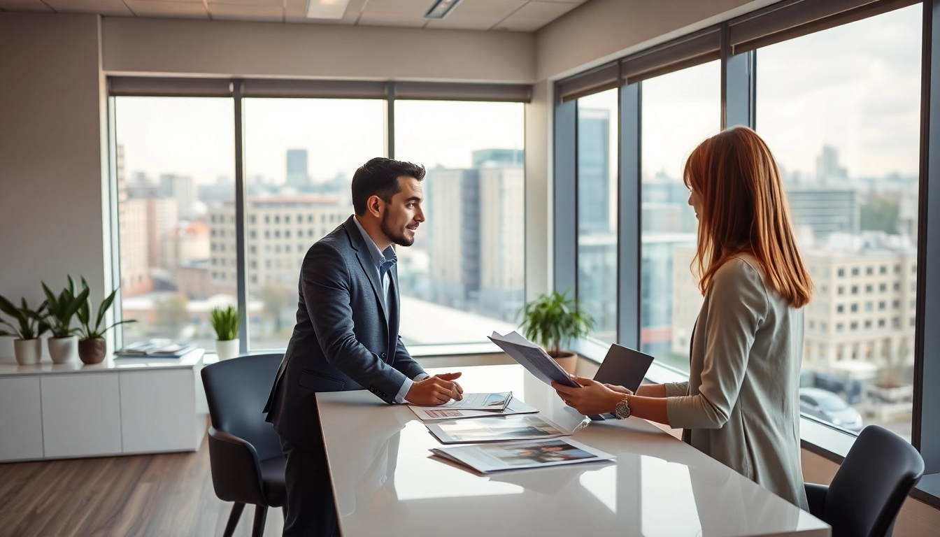 Immobilienmakler Frankfurt Eschersheim unterstützt Kunden im modernen Büro.